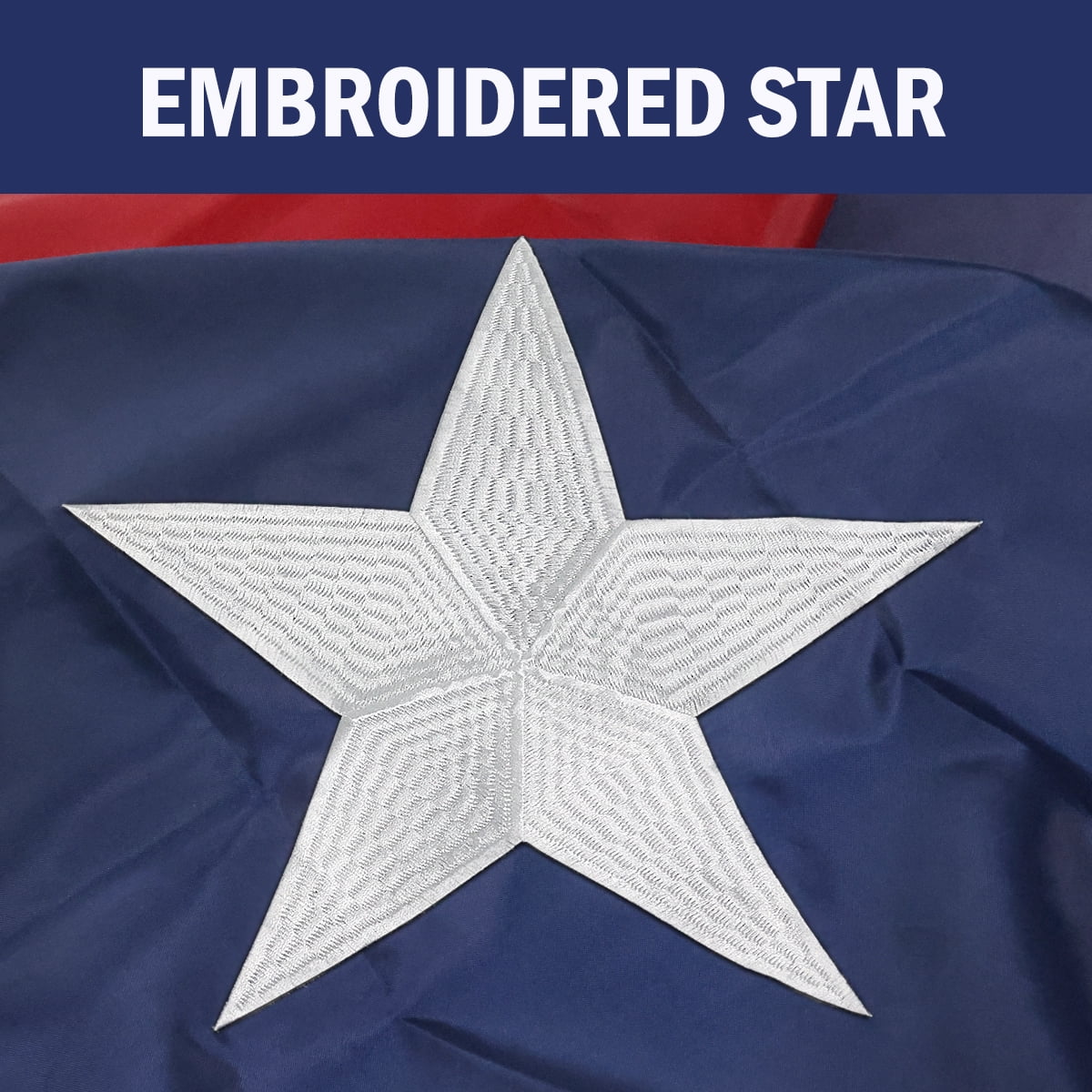 Texas Flag 2x3 Feet - Embroidered Star Sewn Stripes Outdoor Heavyweight 210D Oxford Nylon Flags Vivid Color - Canvas Header Brass Grommets and 4 Stitch Hemming USA Flag