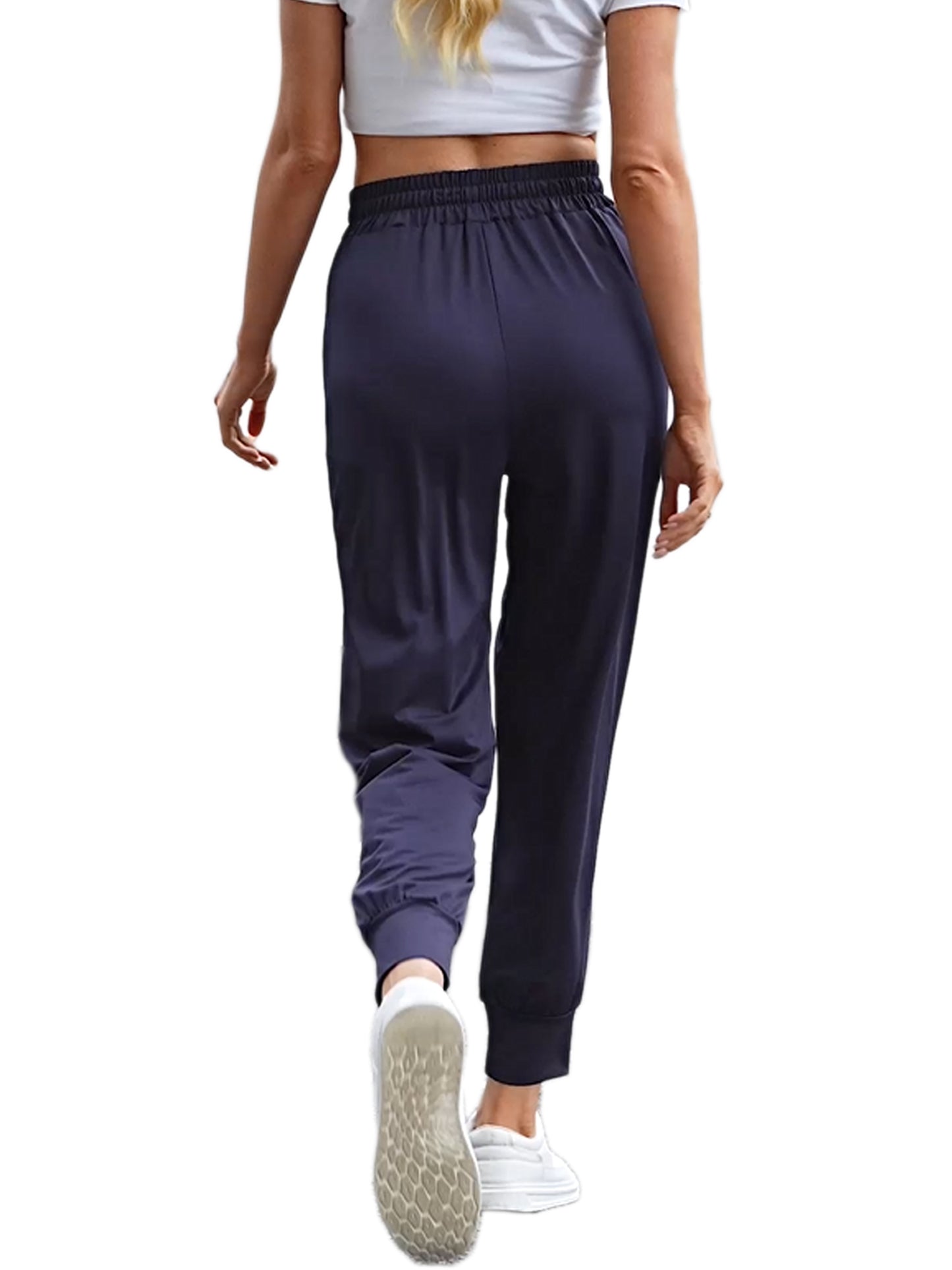 VDJ Women's Jogger Athleisure Elastic Wasited Sweatpants Workout Lounge Jogging Athletic Bottom Trousers with Pockets for 3 Packs