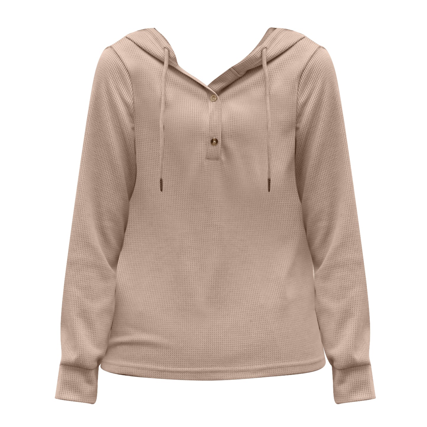 VDJ Womens Fall Tops Hoodies Pullover Casual Long Sleeve Button Hooded Sweatshirts Lightweight Autmun Clothing