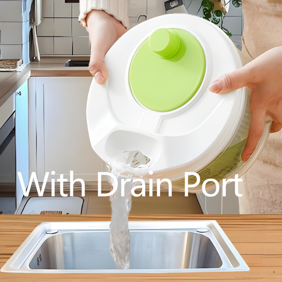 YUOFD Salad Spinner, 3 in 1 Salad Bowl , Salad Chopper with 3 Stainless Steel Blades, 5L Large Capacity Salad Container
