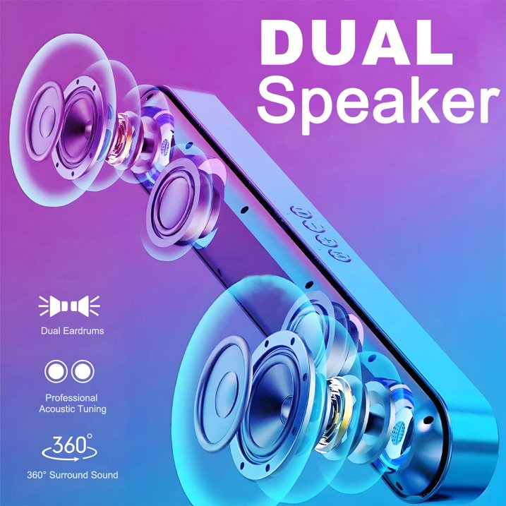 Arevtovis Bluetooth Speaker, Portable Wireless Outdoor Speaker, Bluetooth 5.3, TWS Dual Pairing Speaker Small Bluetooth Speaker for Party, Home, Travel