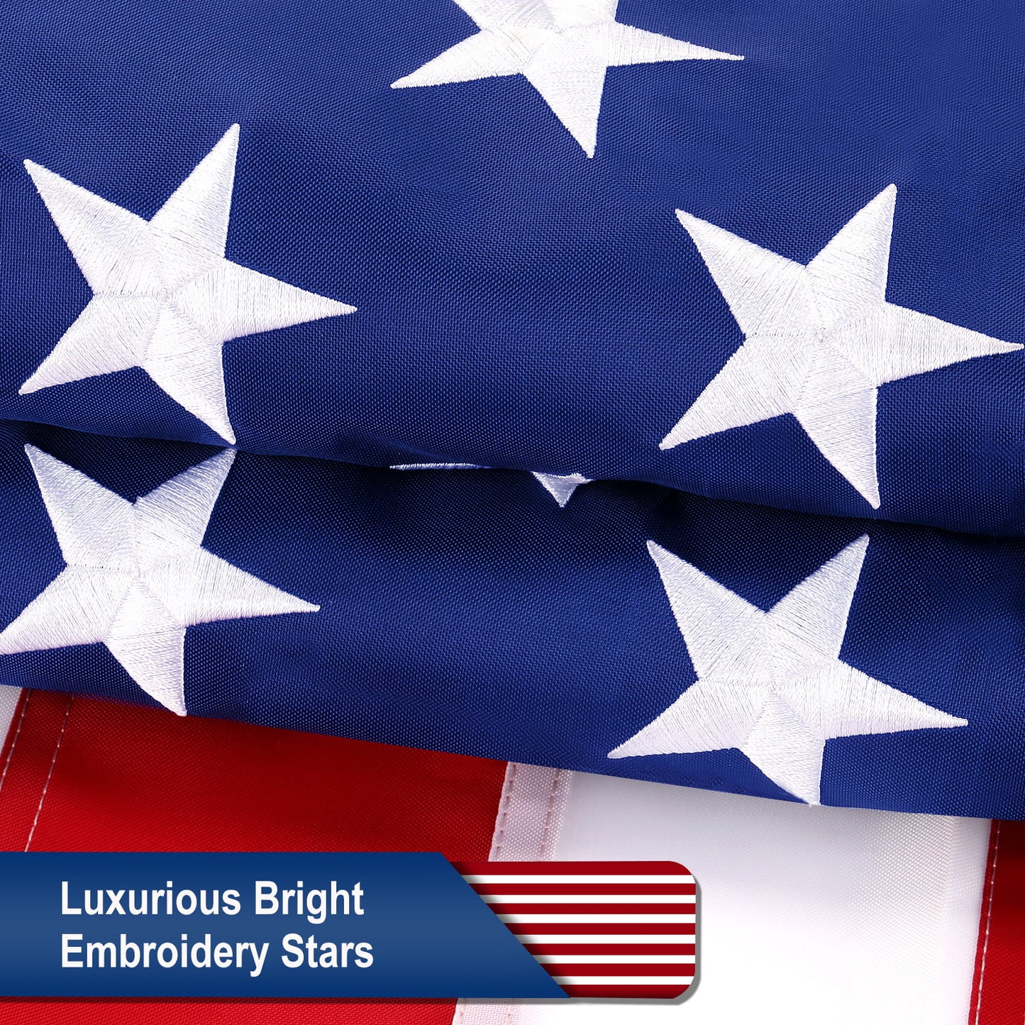 American Flag 4x6 FT Outdoor Heavy Duty - American Flags 4x6 for outside, US Flags 4x6 Outdoor with Embroidered Stars, Brass Grommets, Sewn Stripes (USA Flag 4X6 FT)