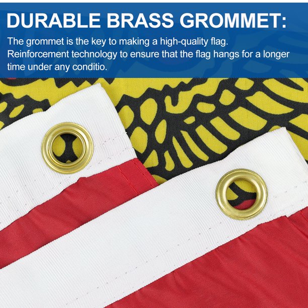 US Marine Corps USMC Flag 3x5 FT Outdoor Double Sided, 3 Ply Heavy Duty Army Flag for Outside with 2 Brass Grommets