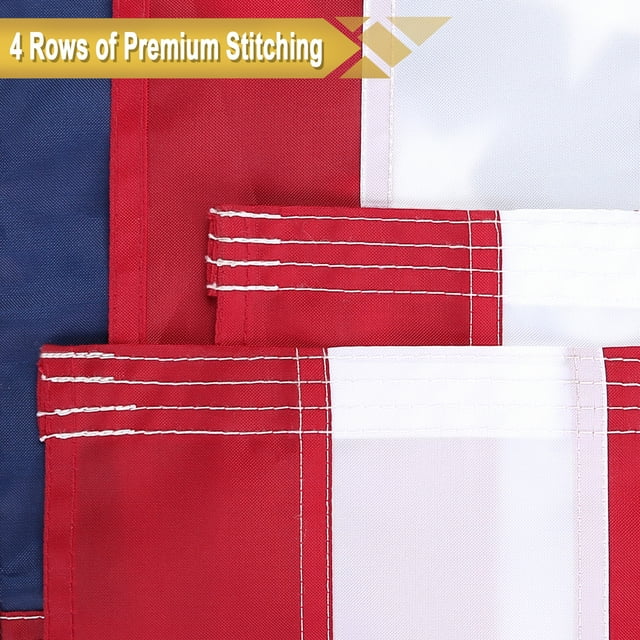 American Flag 5x8 FT Outdoor Heavy Duty - American Flags 5x8 for Outside, US USA Flag 5x8 Outdoor with Embroidered Stars, Brass Grommets, Sewn Stripes (American Flag 5x8 FT)