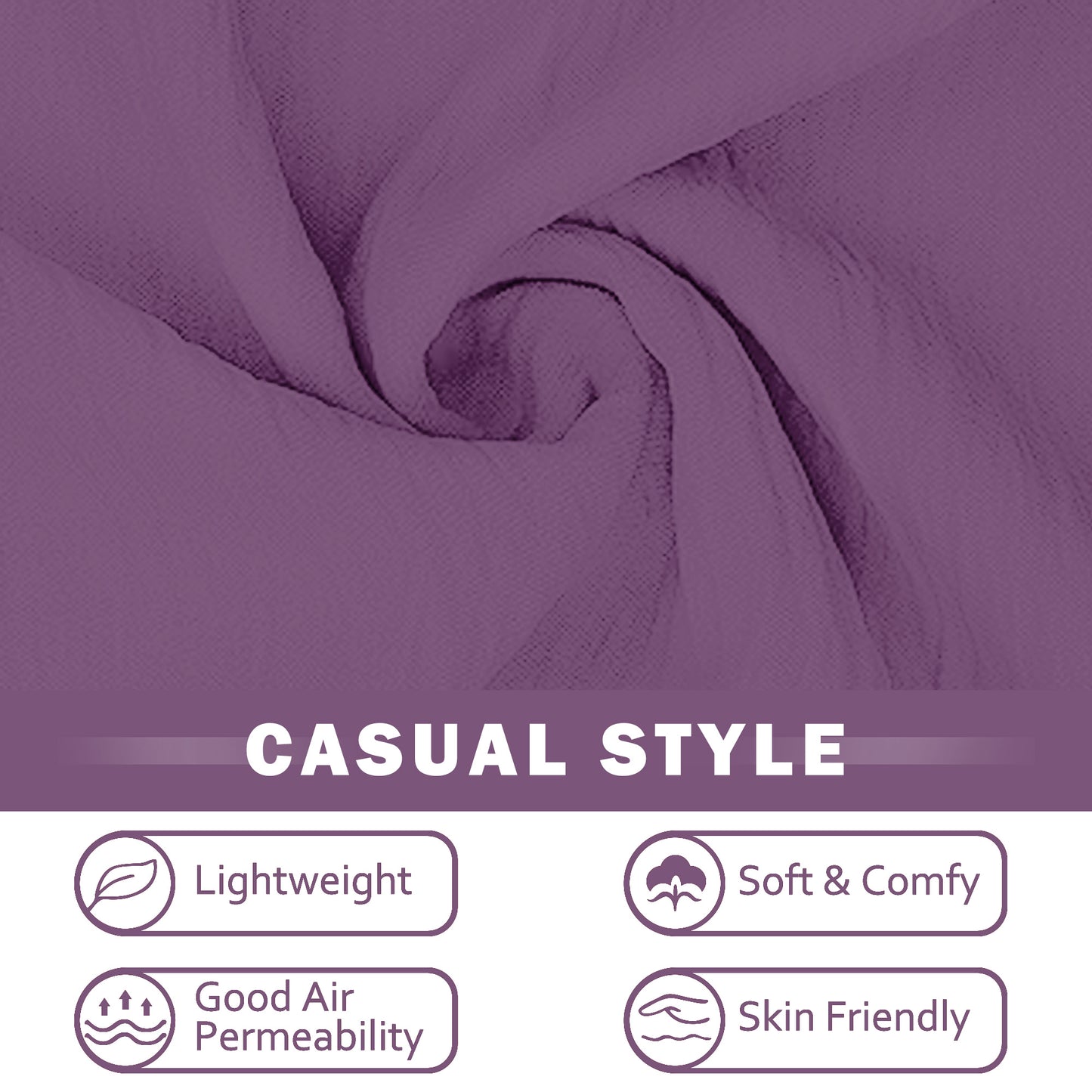 VDJ Women Summer Blouse Short Sleeve Button V Neck Business Casual Top Fashion Lightweight Purple Shirts Clothes
