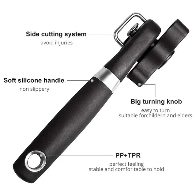 YUOFD Can Opener, Stainless Steel Can Opener Manual for Round and Square Cans