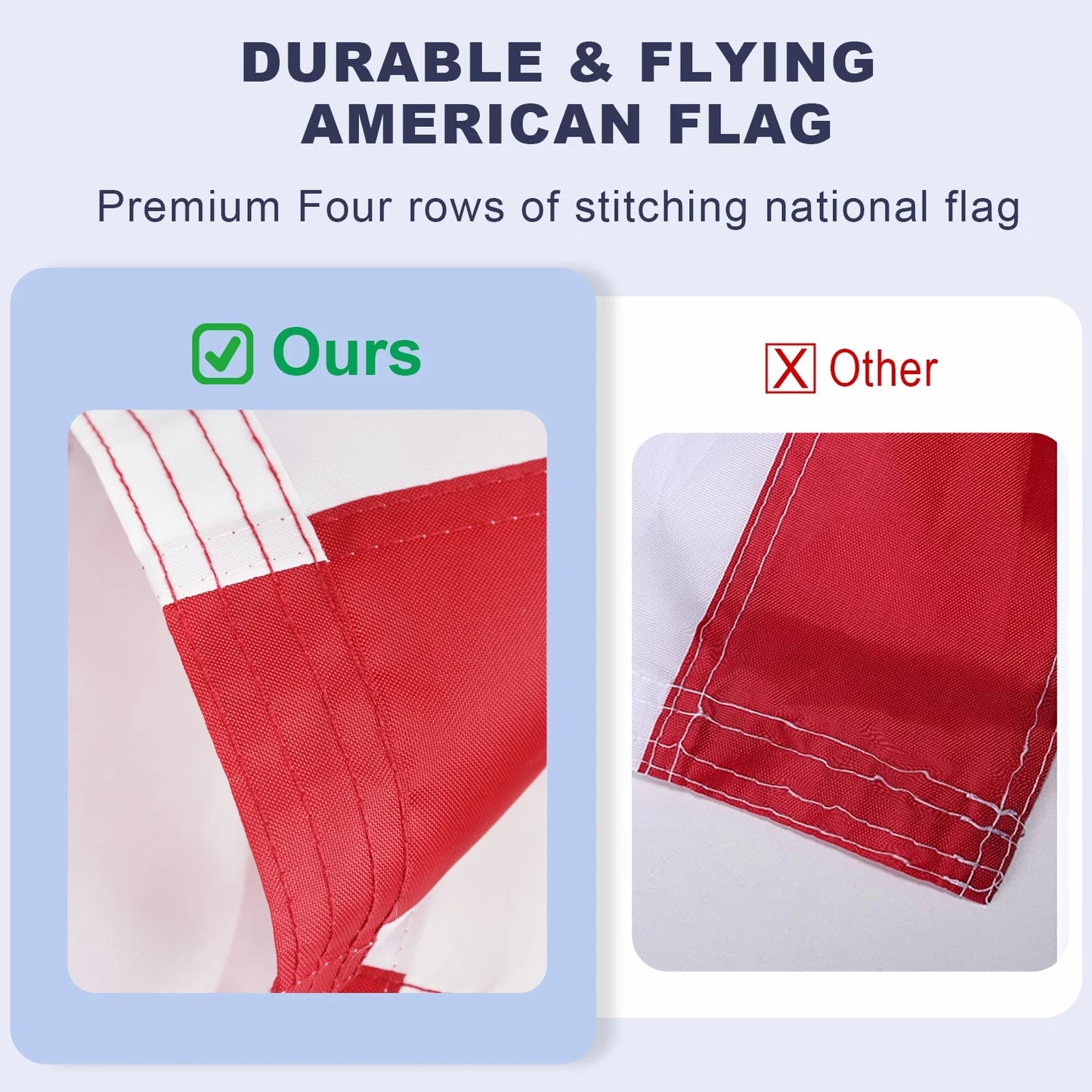 American Flag 3x5 Outdoor Heavy Duty - US USA Flag 3x5 Outdoor, American Flag, American Flags 3x5 for Outside Embroidered All Weather United States Flag