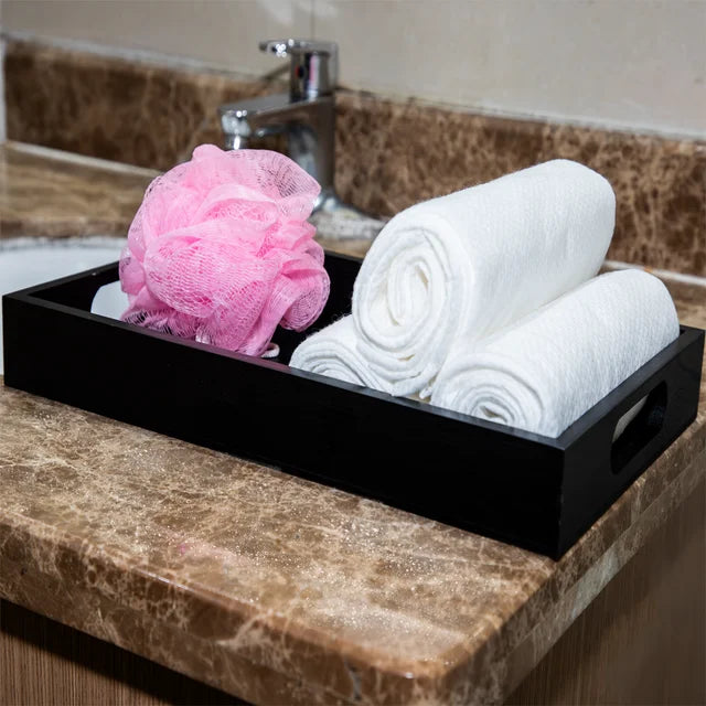 YUOFD Toilet Tank Tray, Bamboo Rectangular Bathroom Tray, 12.5*7.8 Inches Tray Suitable for Toilet Tank Bathroom