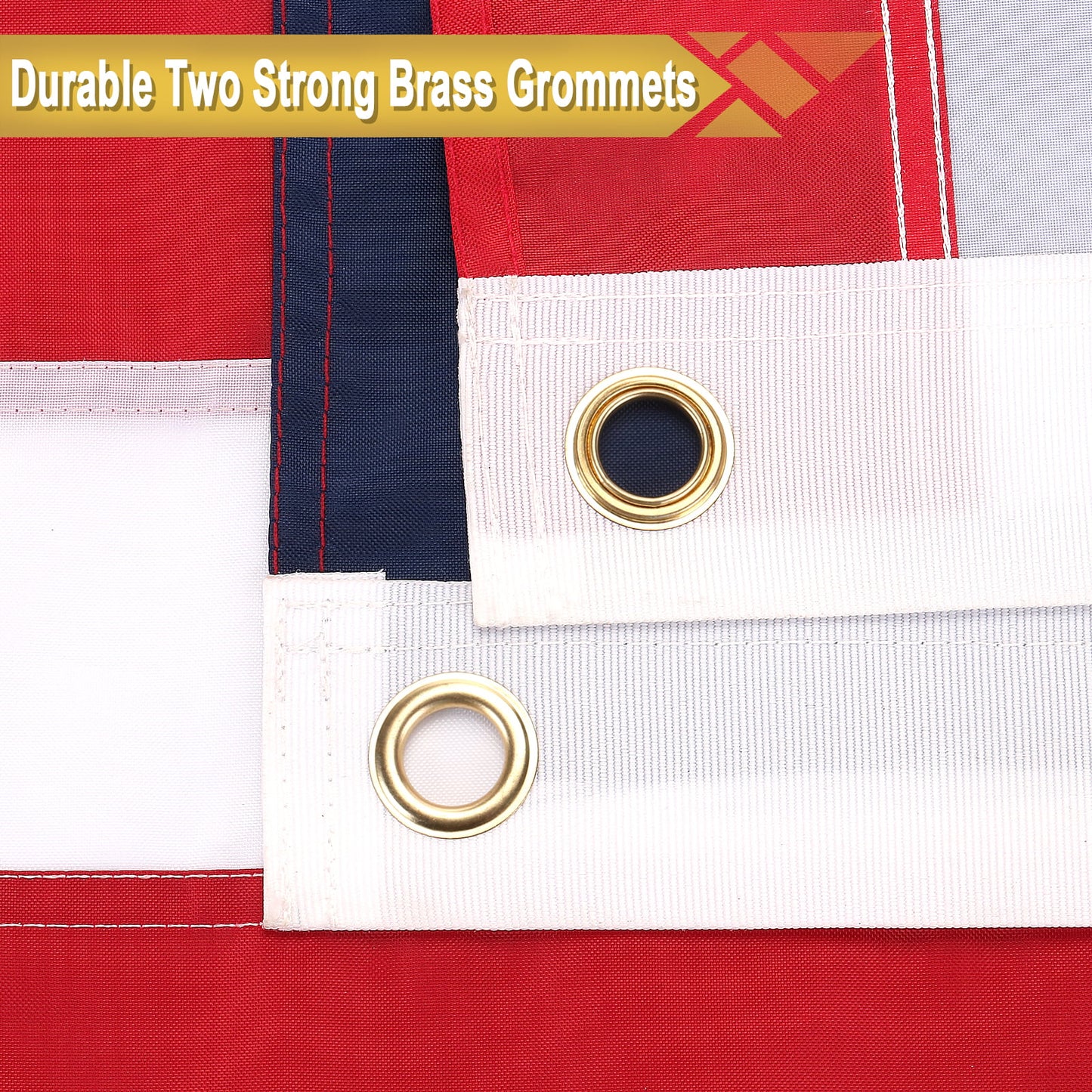 American Flag 5x8 FT Outdoor Heavy Duty - American Flags 5x8 for Outside, US USA Flag 5x8 Outdoor with Embroidered Stars, Brass Grommets, Sewn Stripes (American Flag 5x8 FT)