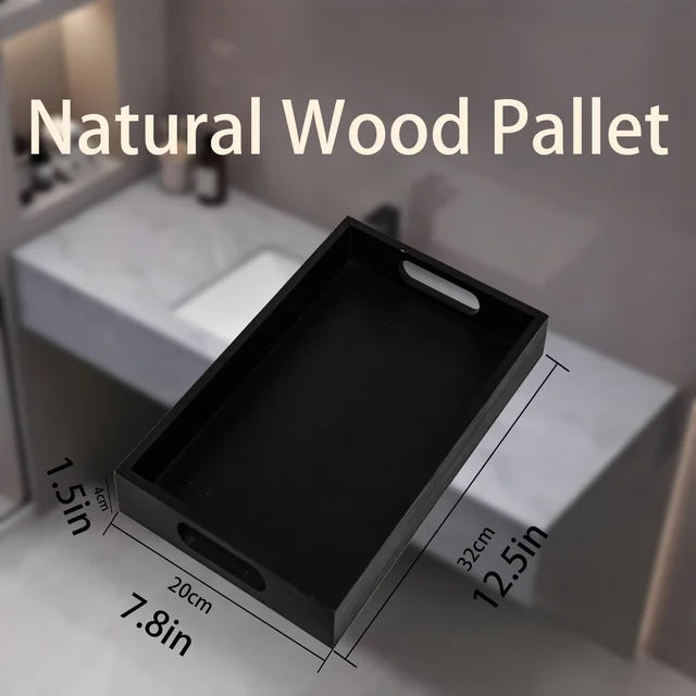 YUOFD Toilet Tank Tray, Bamboo Rectangular Bathroom Tray, 12.5*7.8 Inches Tray Suitable for Toilet Tank Bathroom
