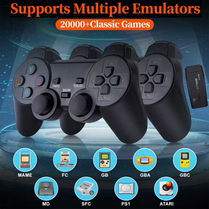 Lugackme M8 2.4G Wireless Controllers External Game Stick 64G Built-in Storage for TV