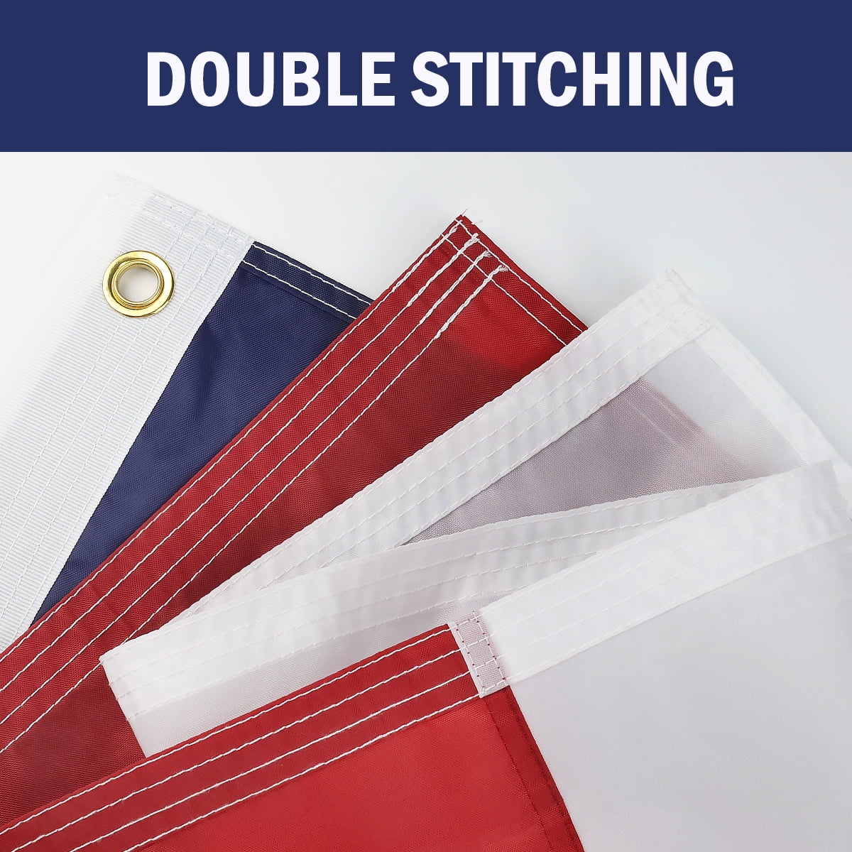 Texas Flag 2x3 Feet - Embroidered Star Sewn Stripes Outdoor Heavyweight 210D Oxford Nylon Flags Vivid Color - Canvas Header Brass Grommets and 4 Stitch Hemming USA Flag