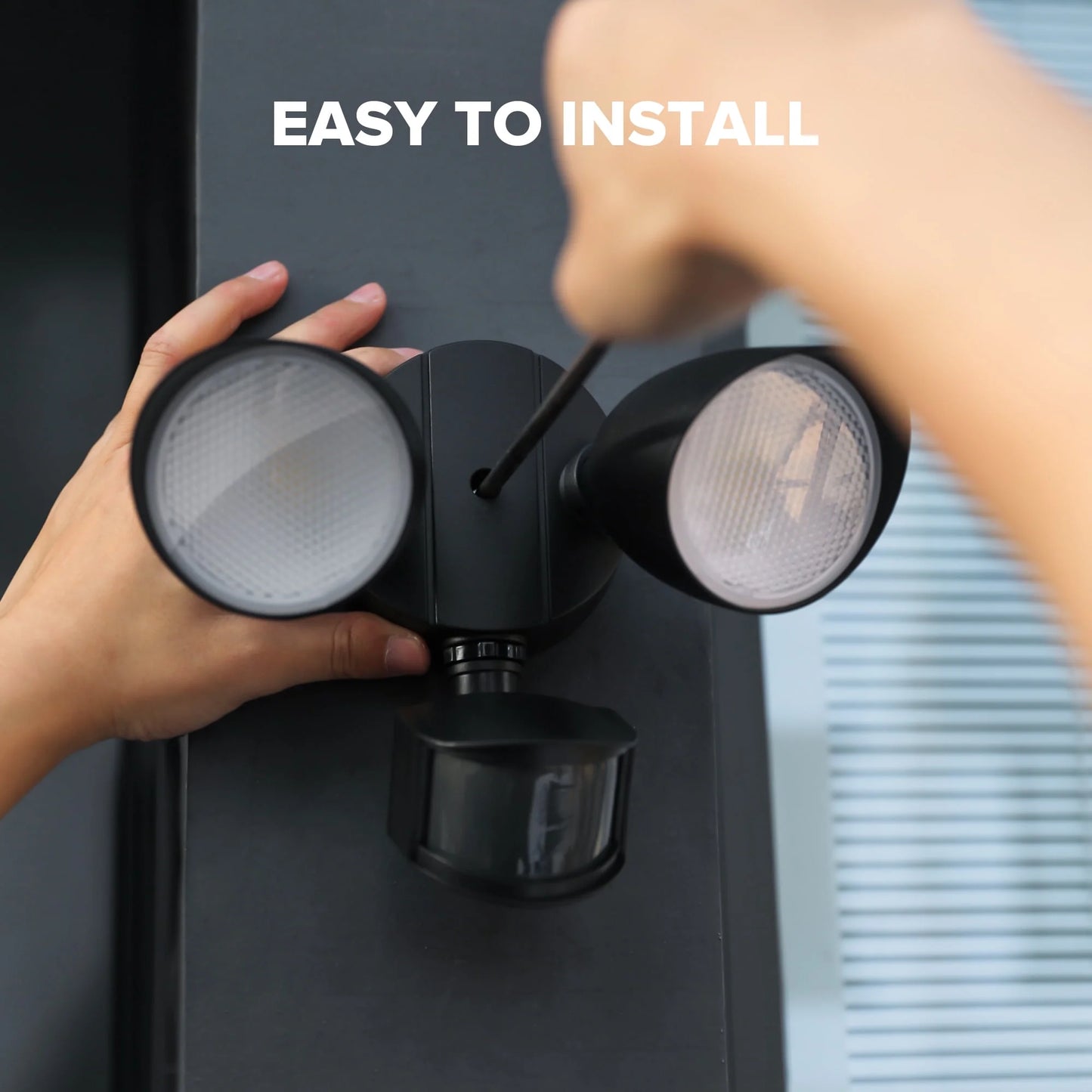 LUTEC 32W 2500 Lumen LED Security Lights Motion Sensor Light Outdoor, 5000K Daylight, IP54 Waterproof, Dusk to Dawn, Motion Detector Flood Light for Garage, Yard, Porch-Black