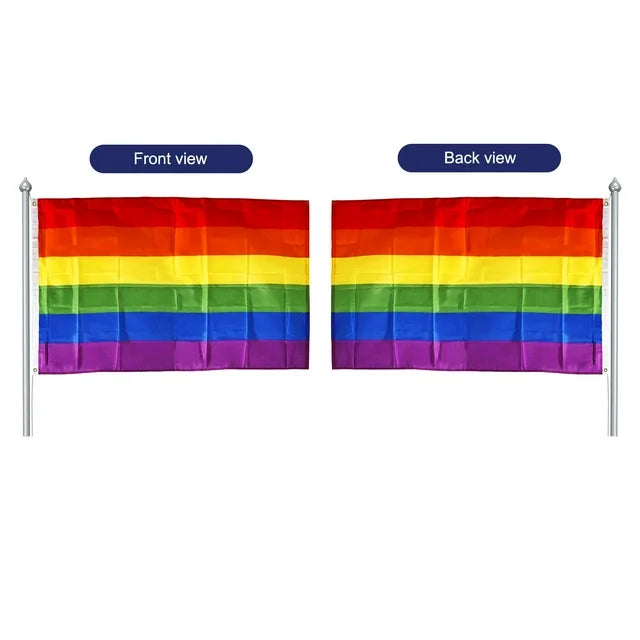 LGBTQ Rainbow Inclusive Intersexual Bisexual Flags-New Intersex Progress Pride Flag 3x5 ft- Banner UV Fade Resistant for Indoor Outdoor