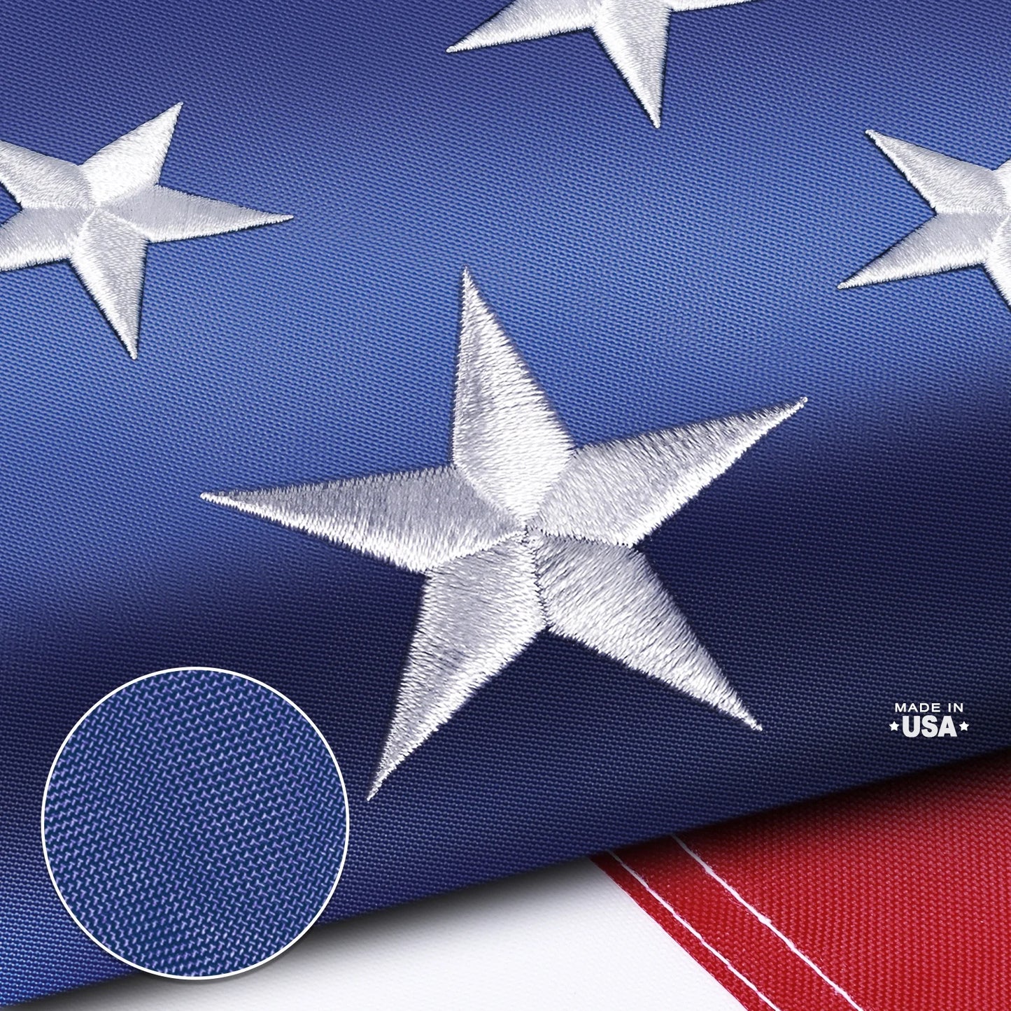TOOUP American Flag 3x5 FT Outdoor Heavy Duty Made in USA, USA Flag 3x5 FT, Sturdy American Flags 3x5 for Outside Longest Lasting, Fade Resistant US Flag with Embroidered Stars, Brass Grommets, Sewn Stripes
