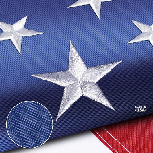 TOOUP American Flag 3x5 FT Outdoor Heavy Duty Made in USA, USA Flag 3x5 FT, Sturdy American Flags 3x5 for Outside Longest Lasting, Fade Resistant US Flag with Embroidered Stars, Brass Grommets, Sewn Stripes