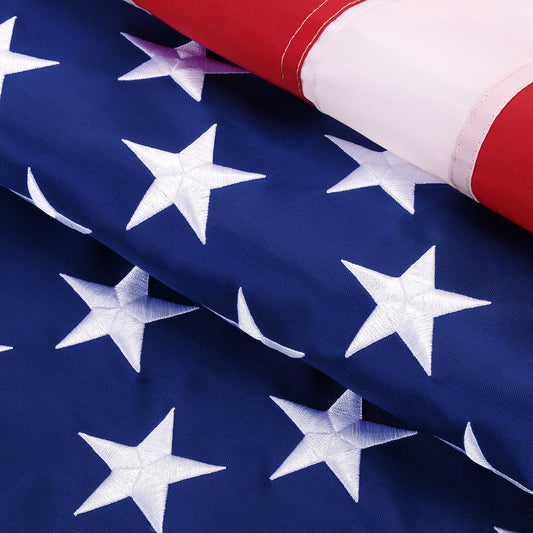 American Flag 4x6 FT Outdoor Heavy Duty - American Flags 4x6 for outside, US Flags 4x6 Outdoor with Embroidered Stars, Brass Grommets, Sewn Stripes (USA Flag 4X6 FT)