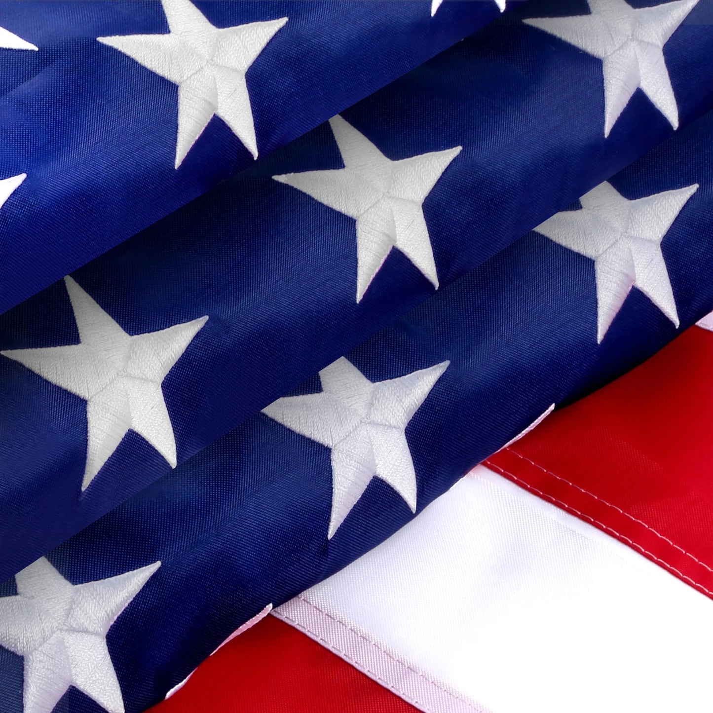 American Flag 5x8 FT Outdoor Heavy Duty - American Flags 5x8 for Outside, US USA Flag 5x8 Outdoor with Embroidered Stars, Brass Grommets, Sewn Stripes (American Flag 5x8 FT)