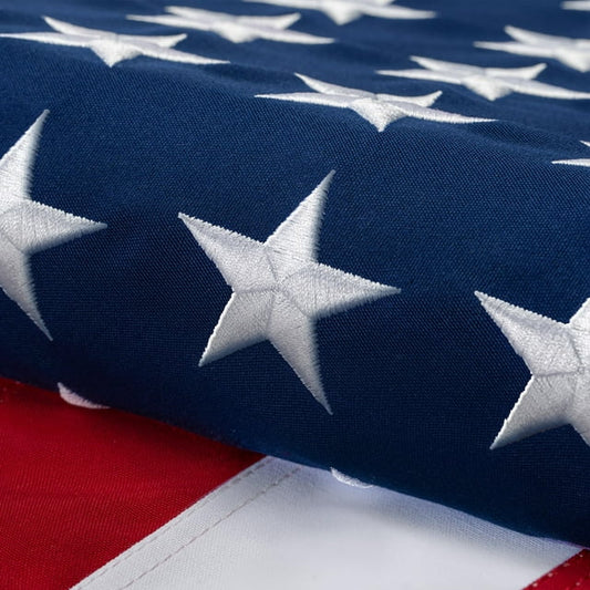 Arevtovis American Flag 3x5 Ft, Cotton US Flag Tear Proof Heavy Duty Fabric, Embroidered Stars, Sewn Stripes, Brass Grommets Indoor Outdoor Flags