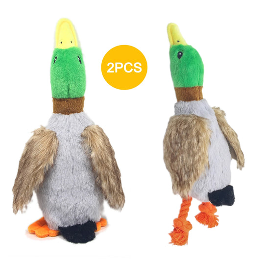 Lugackme 2-Pack Plush Dog Toys, Squeaky Dog Toys, Teething Toys Ducks for Small Dogs