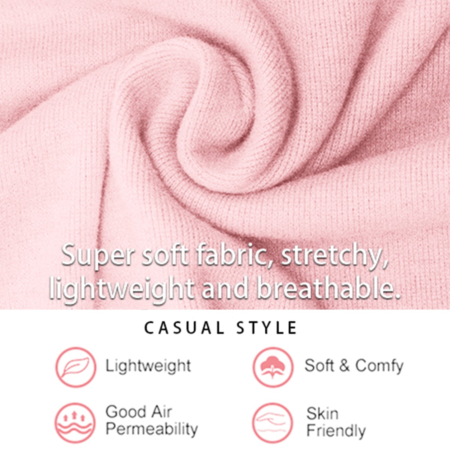 VDJ Women Tops Button V Neck 3/4 Sleeve T Shirts Casual Fall Tops Solid Color Basic Cute Pink Tee Clothes