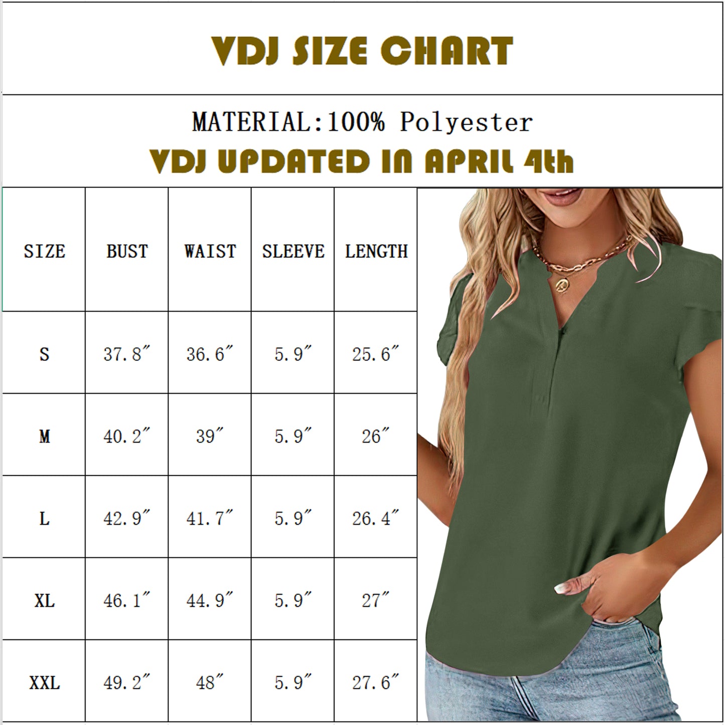 VDJ Women Short Sleeve Shirts Summer Casual Blouses Button Down Lightweight Fashion Business Tshirt Army Green Clothes