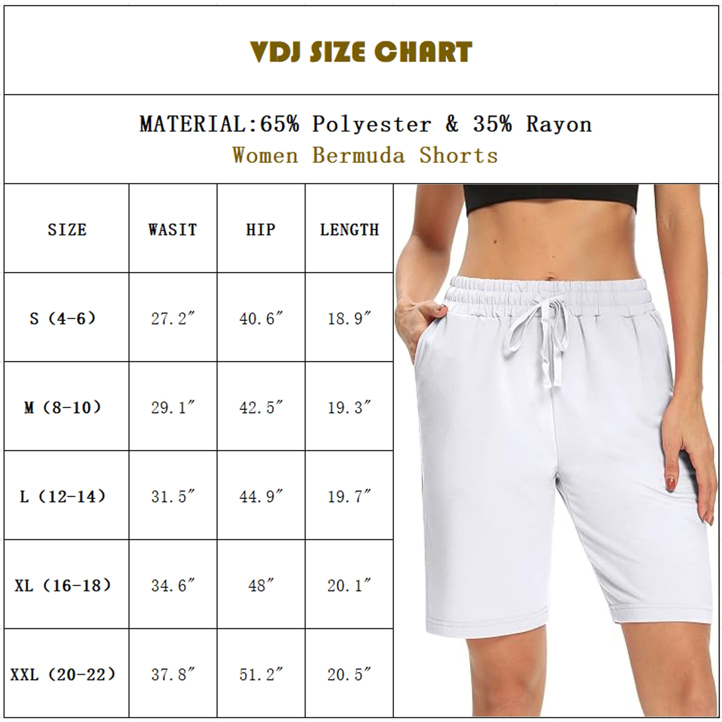 VDJ Sweat Shorts with Pockets for Women 9" Athletic Sports Bermuda French Terry Knee Lounge Shorts