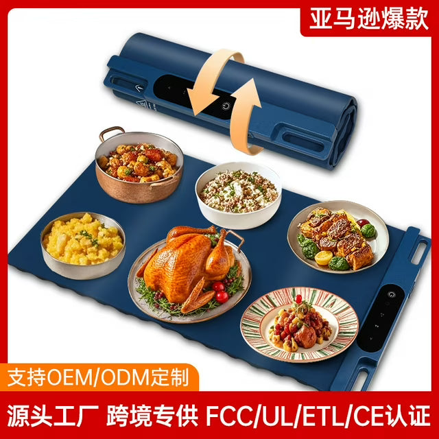 YUN Food Warming Tray, Electric Warmer Mat, Adjustable Temperature, for Party, Family Dinner, Residential, Commercial