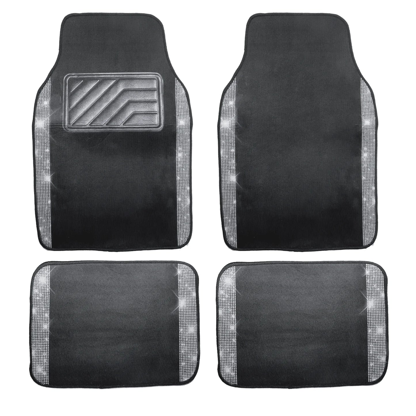 YUOFD Car Mats, 4PCS Cotton Car Mats Set for Front and Rear Mats, Waterproof, Universal