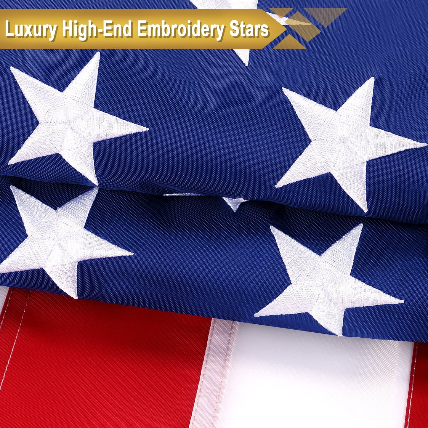 American Flag 4X6 FT Outdoor Heavy Duty - US USA Flag 4x6 Outdoor with Embroidered Stars, 2 Brass Grommets and Sewn Stripes (American Flag 4x6 FT)