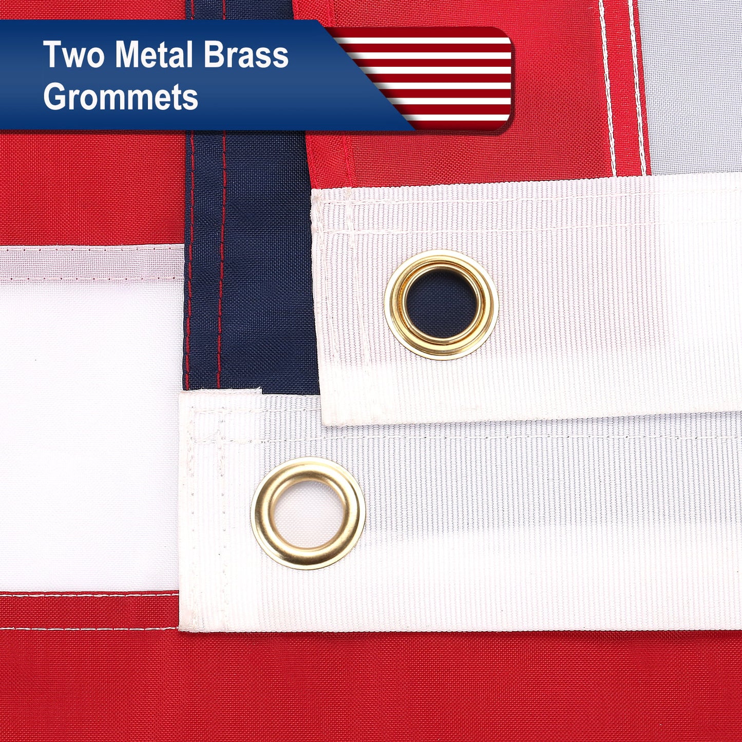 American Flag 4x6 FT Outdoor Heavy Duty - American Flags 4x6 for outside, US Flags 4x6 Outdoor with Embroidered Stars, Brass Grommets, Sewn Stripes (USA Flag 4X6 FT)