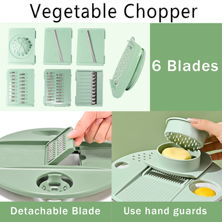 YUOFD Salad Spinner, 3 in 1 Salad Bowl , Salad Chopper with 4 Stainless Steel Blades, 3500 ML Large Capacity Salad Container