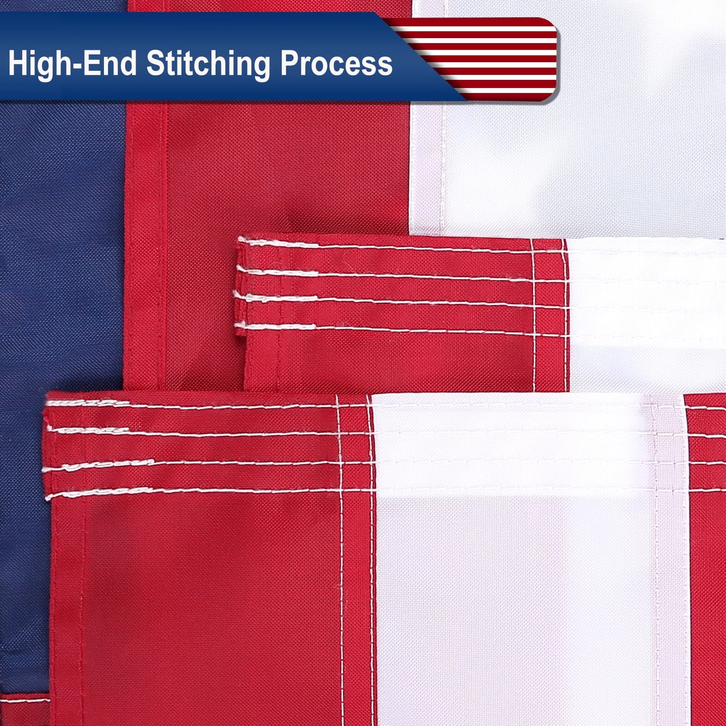 American Flag 4x6 FT Outdoor Heavy Duty - Deluxe 4x6 FT US USA Flags for Outside Deluxe Embroidered Stars, Sewn Stripes, Brass Grommets