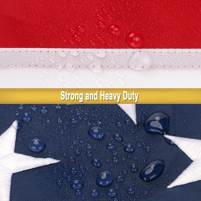 American Flag 5x8 FT Outdoor Heavy Duty - American Flags 5x8 for Outside, US USA Flag 5x8 Outdoor with Embroidered Stars, Brass Grommets, Sewn Stripes (American Flag 5x8 FT)