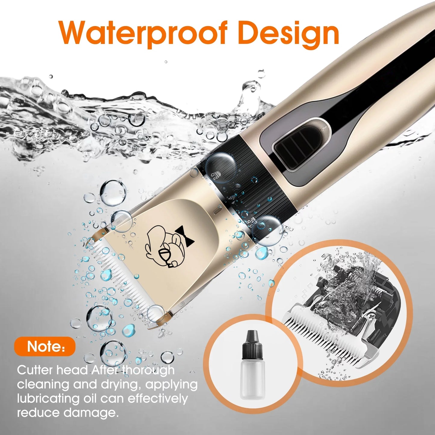 Lugackme Dog Clippers for Grooming Low Noise Rechargeable Dog Grooming Clippers Cordless Dog Shaver Dog Grooming Kit with 4 Combs