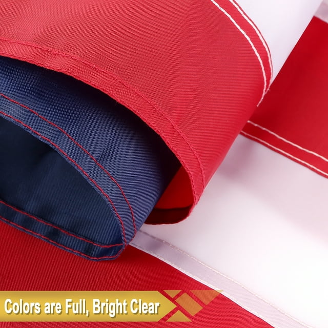 American Flag 4X6 FT Outdoor Heavy Duty - US USA Flag 4x6 Outdoor with Embroidered Stars, 2 Brass Grommets and Sewn Stripes (American Flag 4x6 FT)